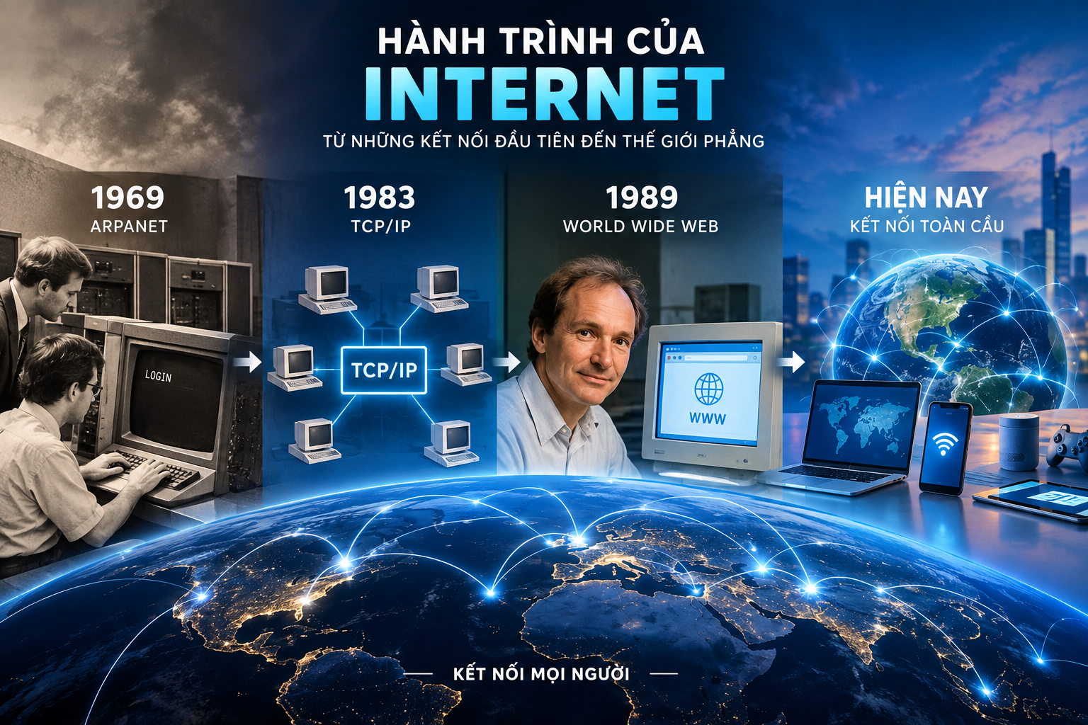 Ai Tạo Ra Internet Và Nó Bắt Đầu Từ Đâu?