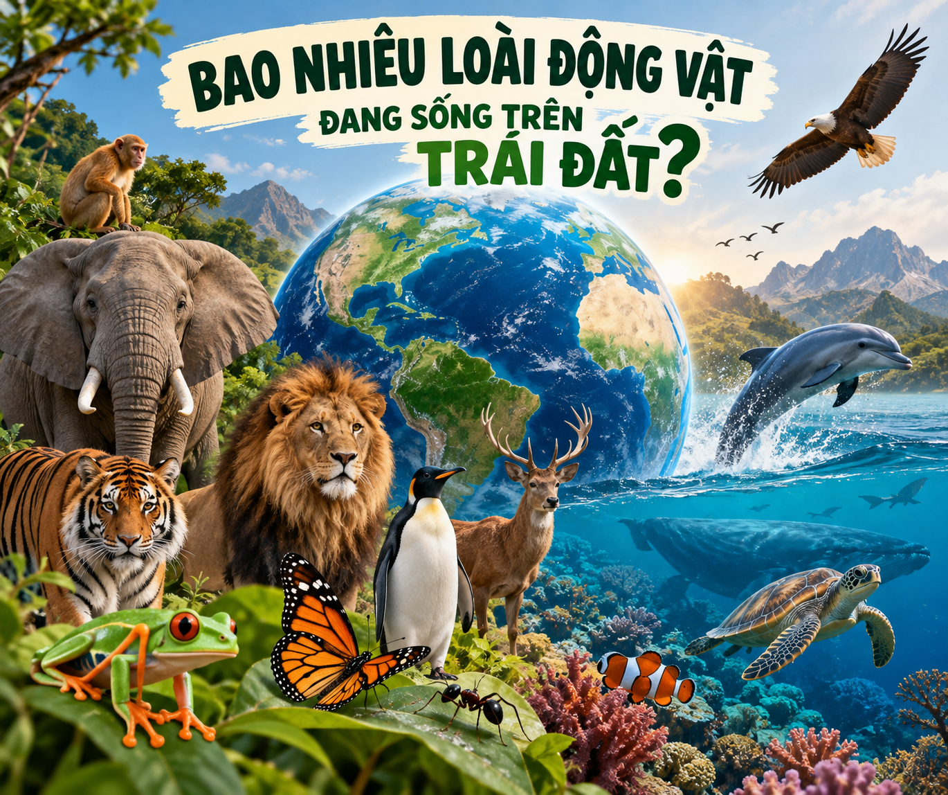 Bao Nhiêu Loài Động Vật Đang Sống Trên Trái Đất?