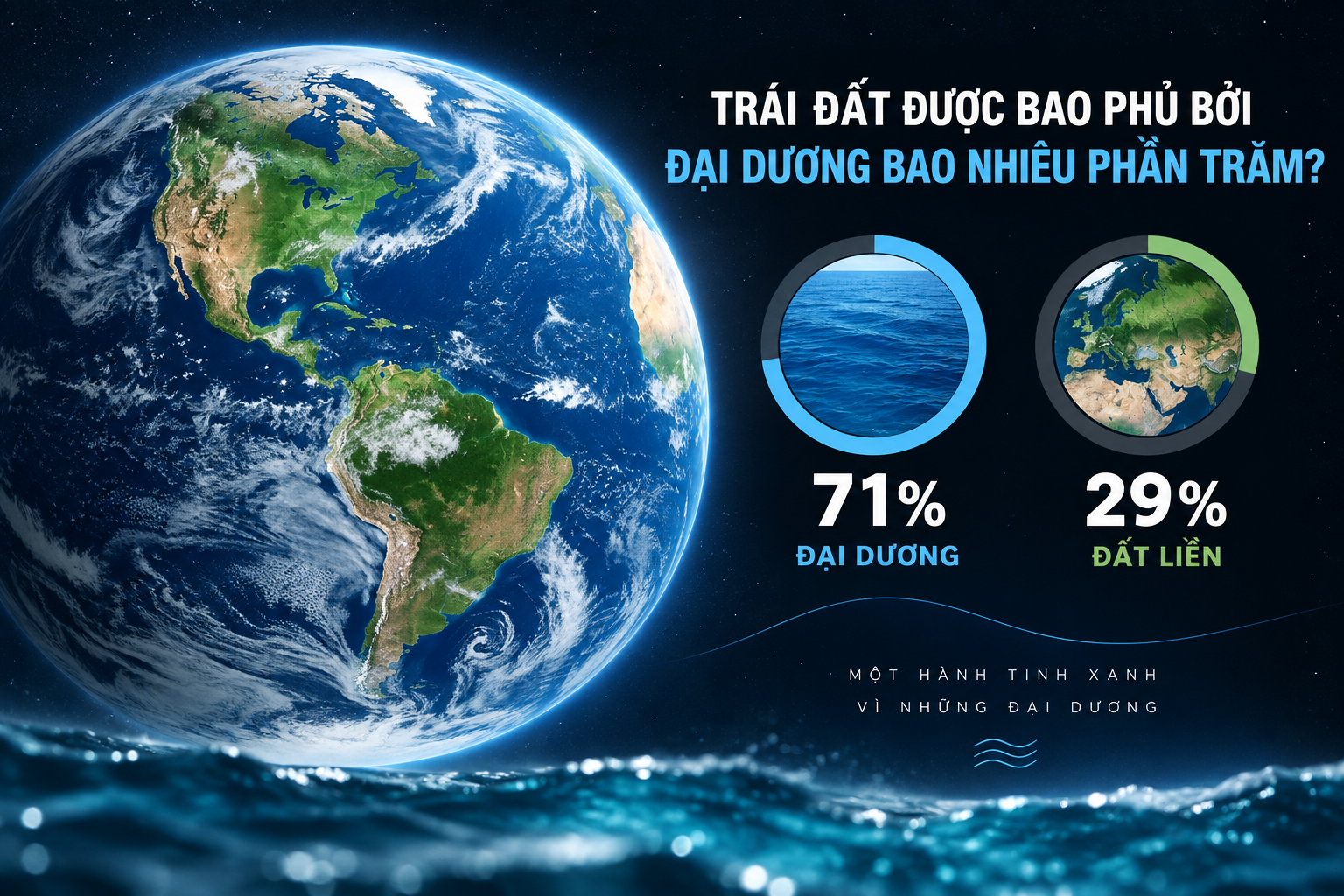 Bao Nhiêu Phần Trăm Trái Đất Được Bao Phủ Bởi Đại Dương?