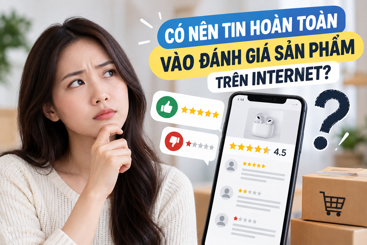 Có Nên Tin Hoàn Toàn Vào Đánh Giá Sản Phẩm Trên Internet?
