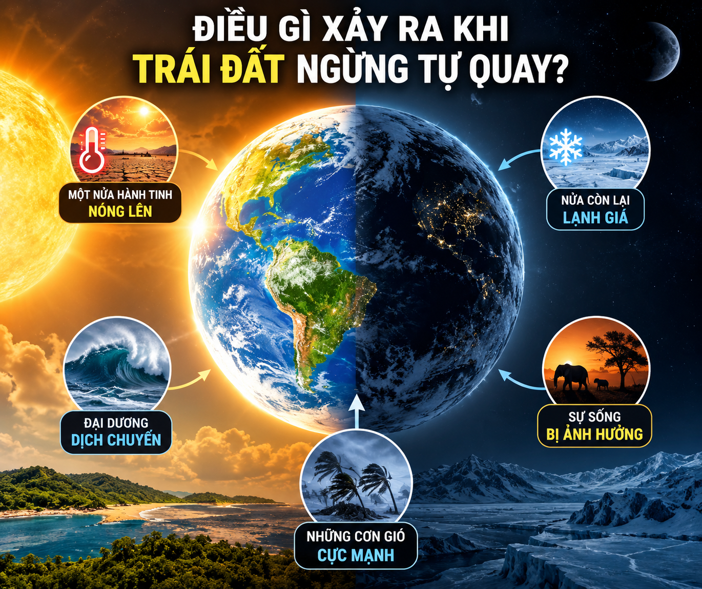 Điều Gì Xảy Ra Khi Trái Đất Ngừng Tự Quay?