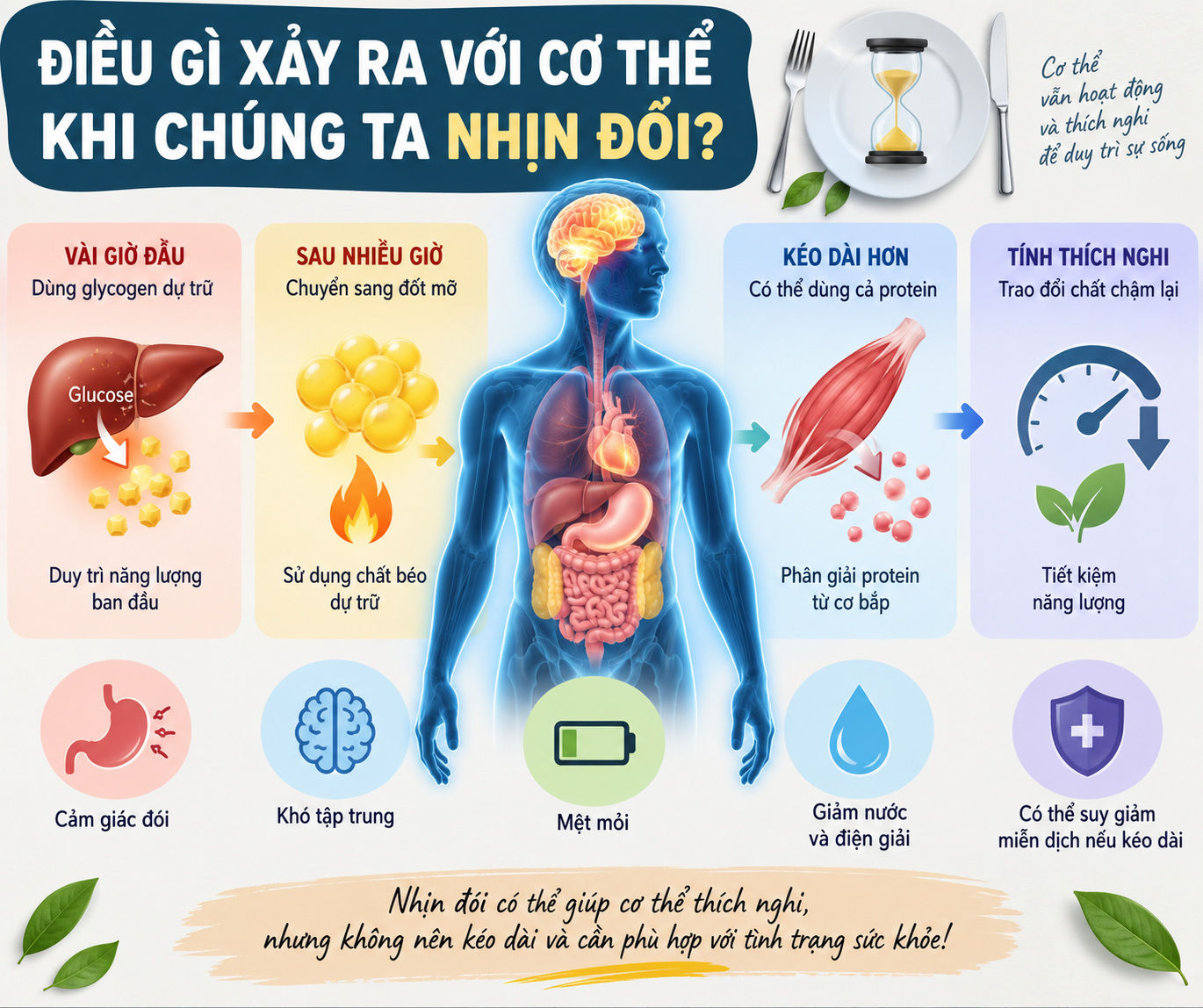 Điều Gì Xảy Ra Với Cơ Thể Khi Chúng Ta Nhịn Đói?