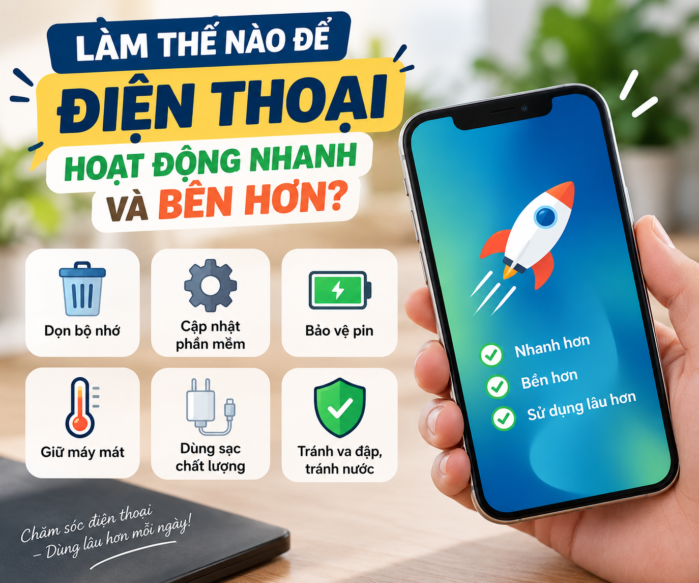 Làm Thế Nào Để Điện Thoại Hoạt Động Nhanh Và Bền Hơn?