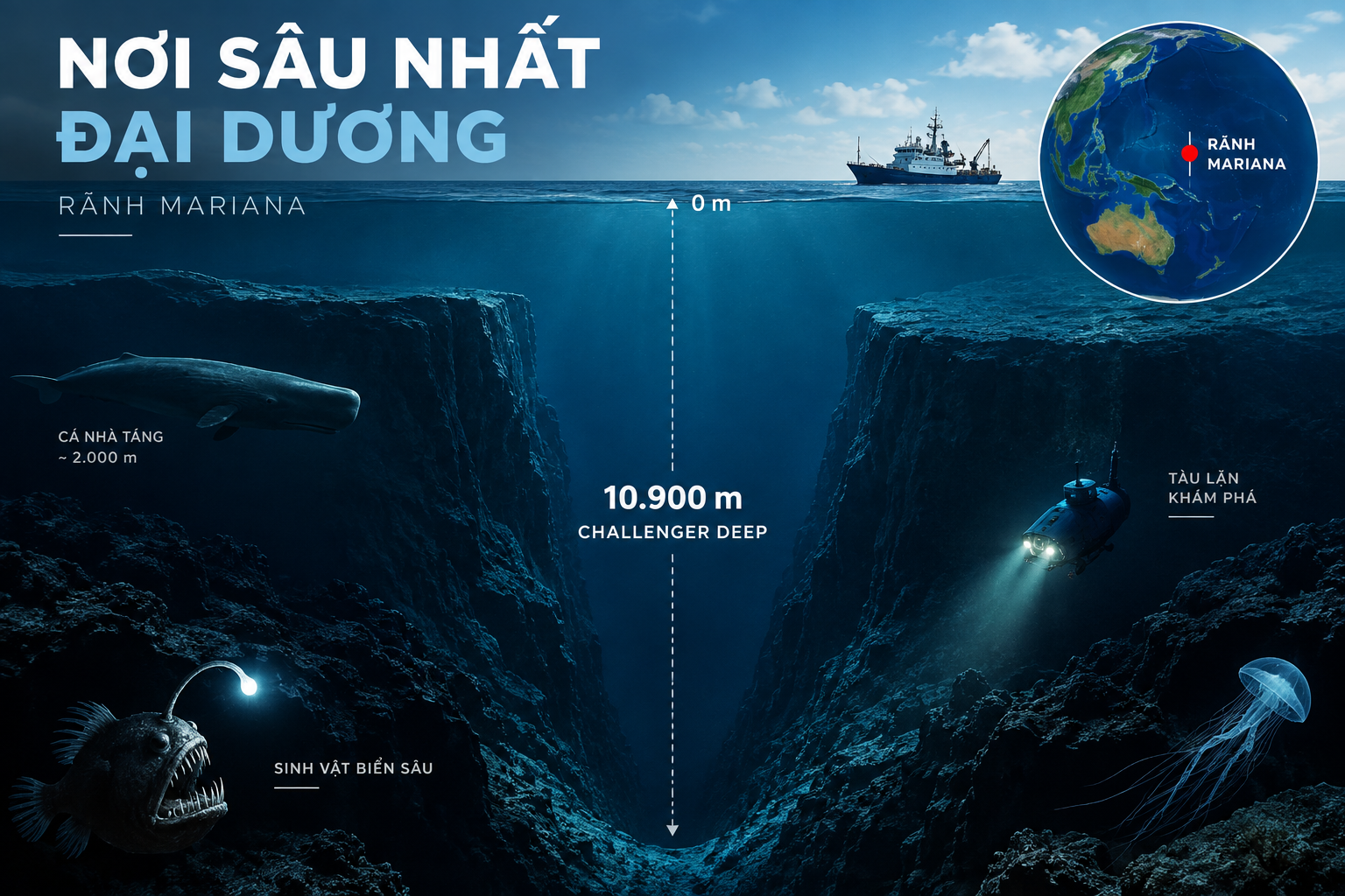 Ở Đâu Có Nơi Sâu Nhất Đại Dương?