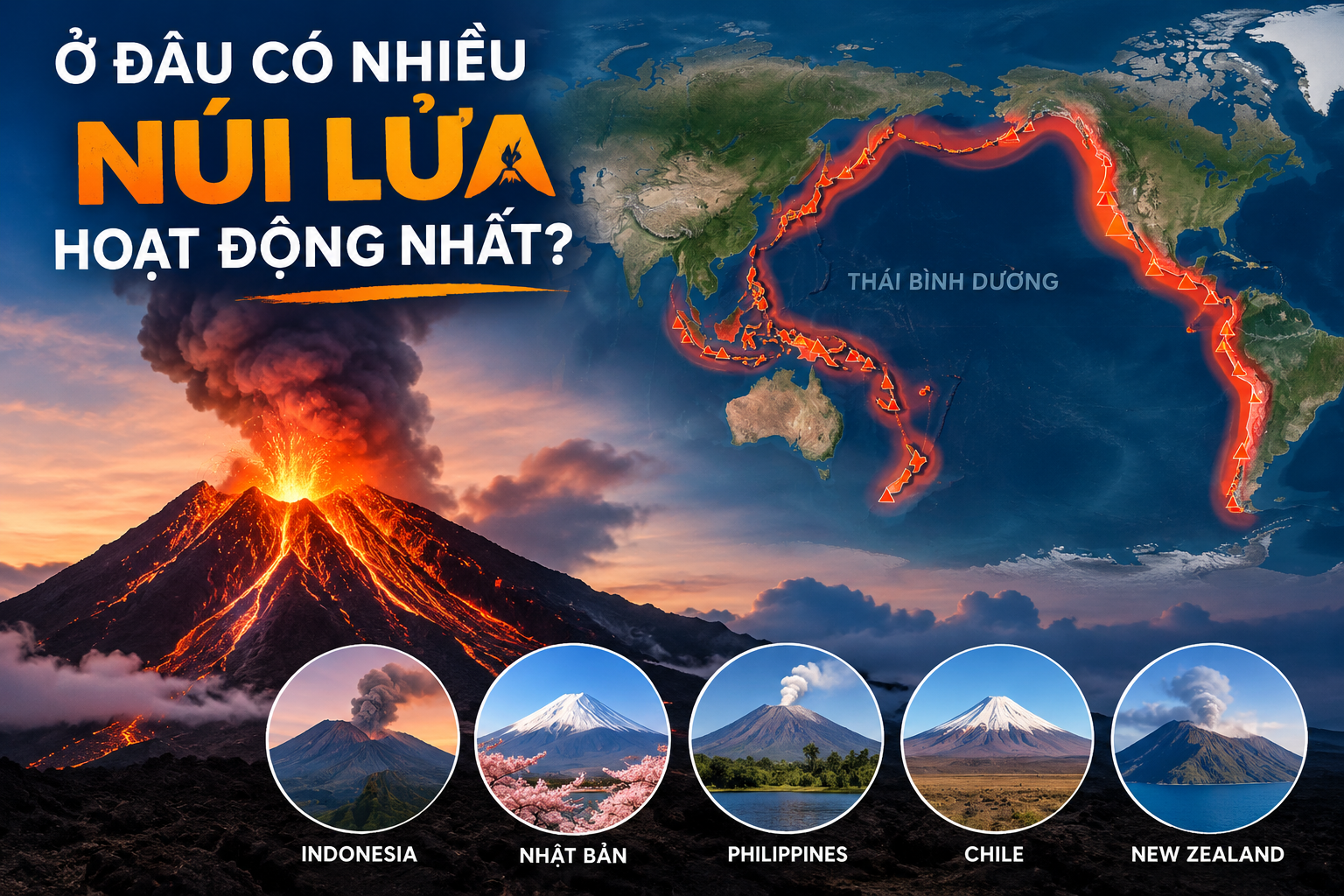 Ở Đâu Có Nhiều Núi Lửa Hoạt Động Nhất?