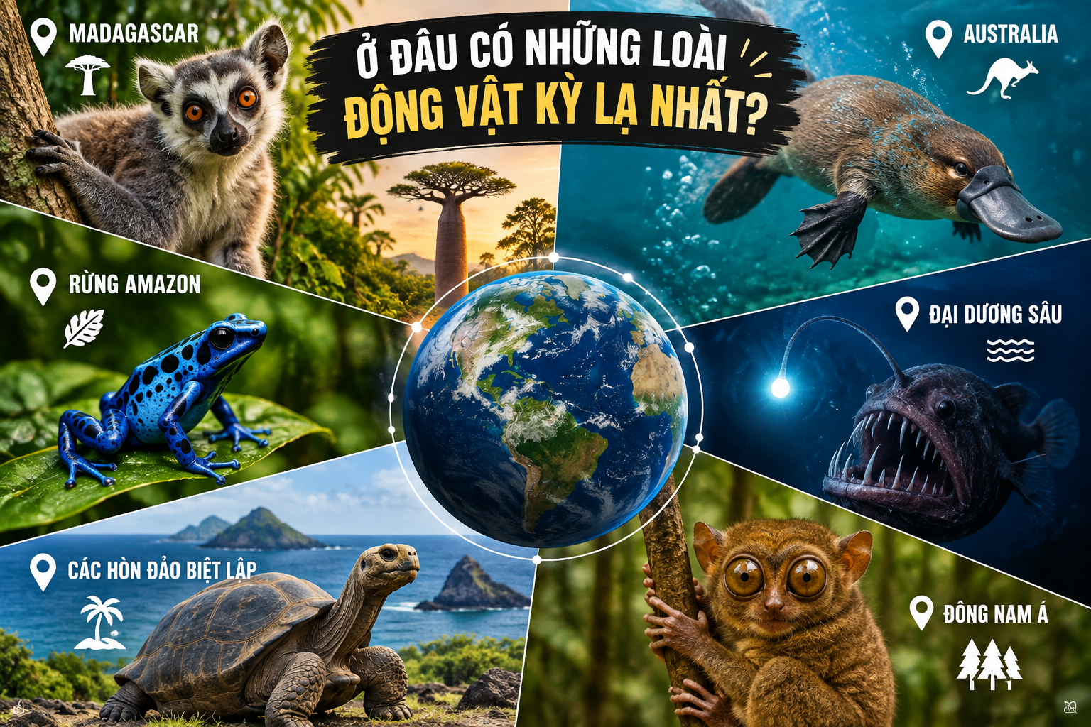 Ở Đâu Có Những Loài Động Vật Kỳ Lạ Nhất?