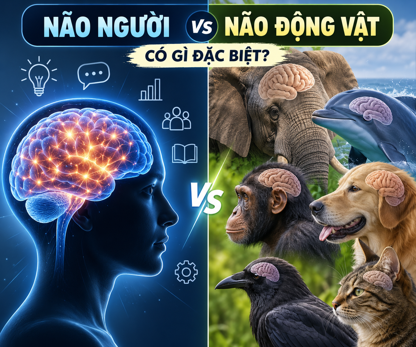 So Sánh Não Người Và Não Động Vật Có Gì Đặc Biệt?