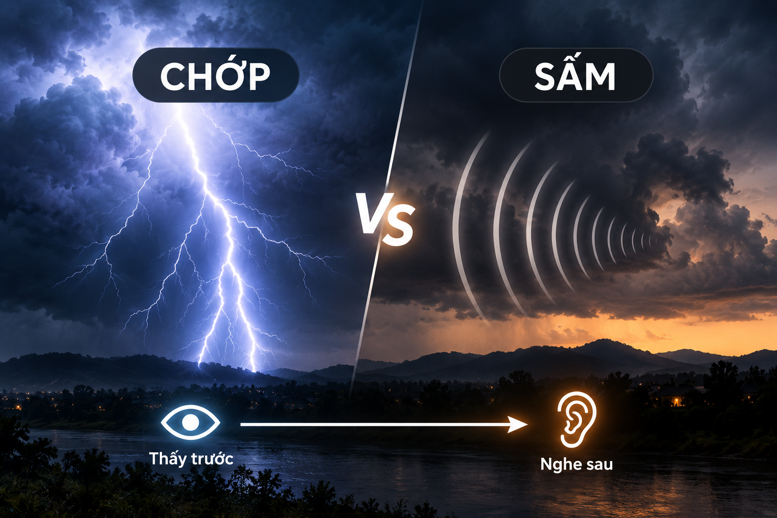 So Sánh Sấm Và Chớp Hiện Tượng Nào Xuất Hiện Trước?